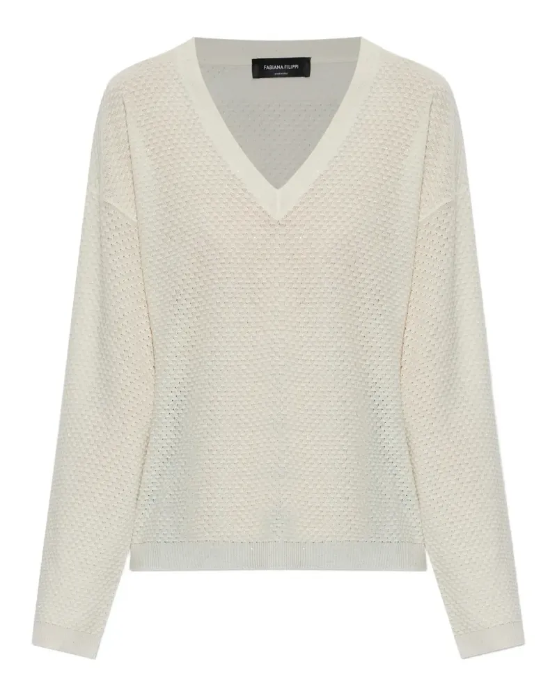 Fabiana Filippi Pullover mit Pailletten - Nude Nude