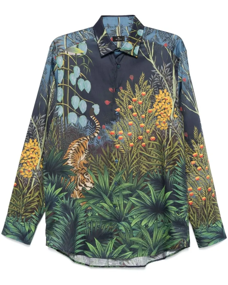 Etro Hemd mit Print - Blau Blau