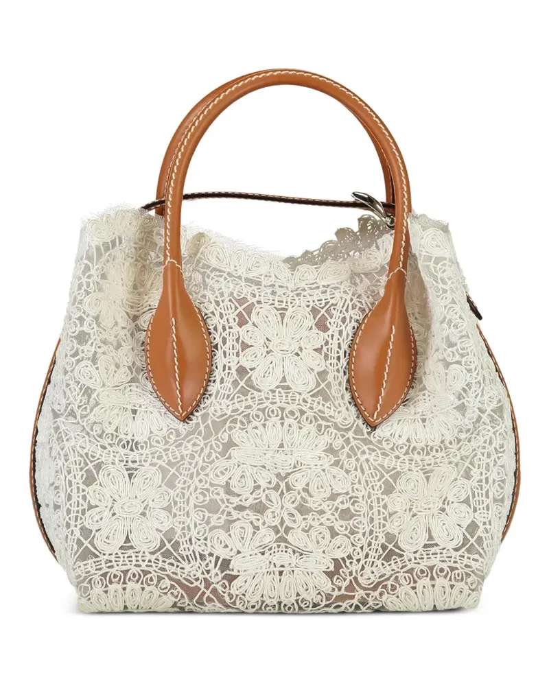 Ermanno Scervino Mini Margot lace shoulder bag - Weiß Weiß