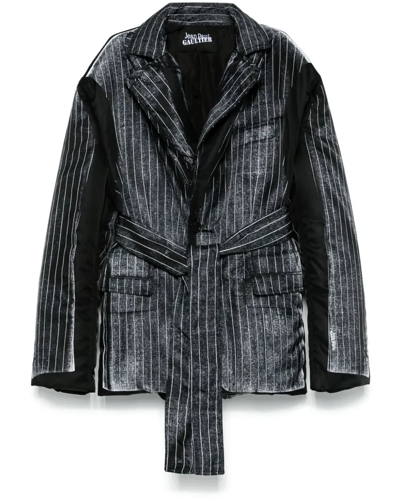 Jean Paul Gaultier Wattierte Trompe-l'oeil-Jacke - Schwarz Schwarz
