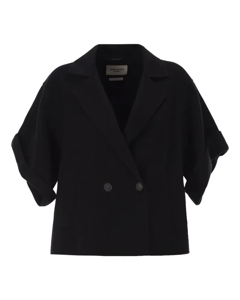 Max Mara Doppelreihige Jacke - Schwarz Schwarz