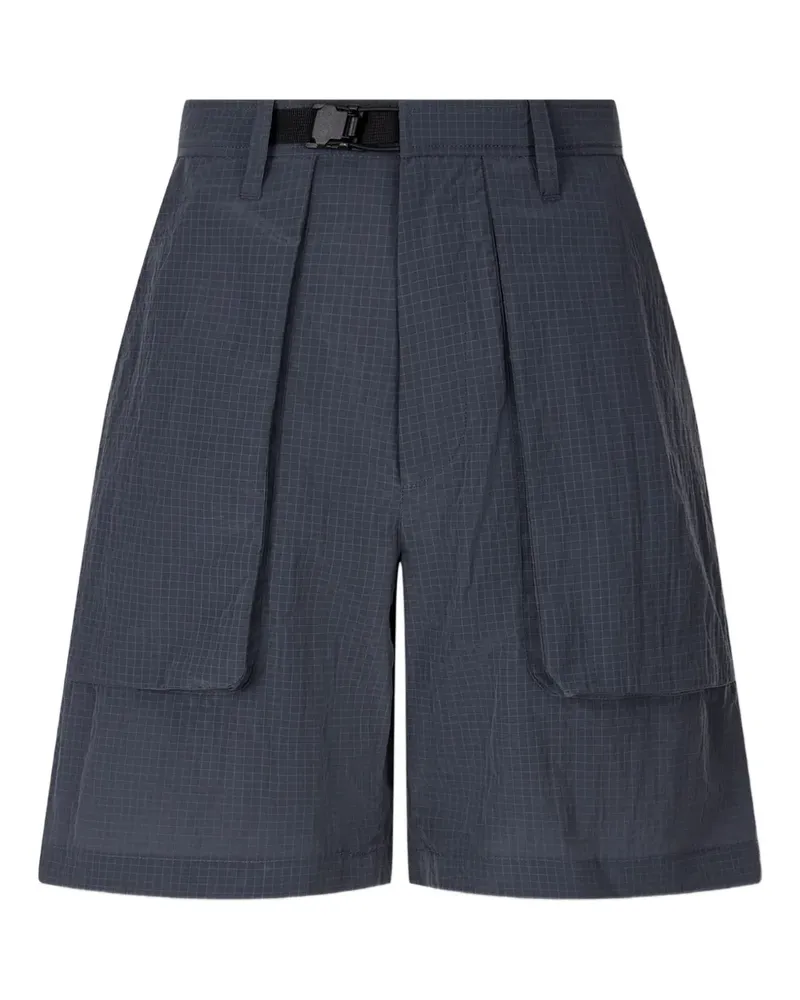 STUDIO TOMBOY Cargo-Shorts mit Gittermuster - Grau Grau