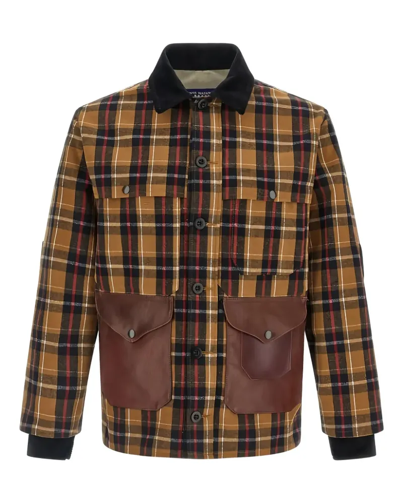 Junya Watanabe x Filson checked corduroy-collar jacket - Braun Braun