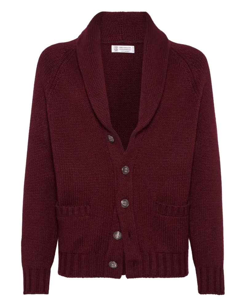Brunello Cucinelli Cardigan mit Schalkragen - Rot Rot