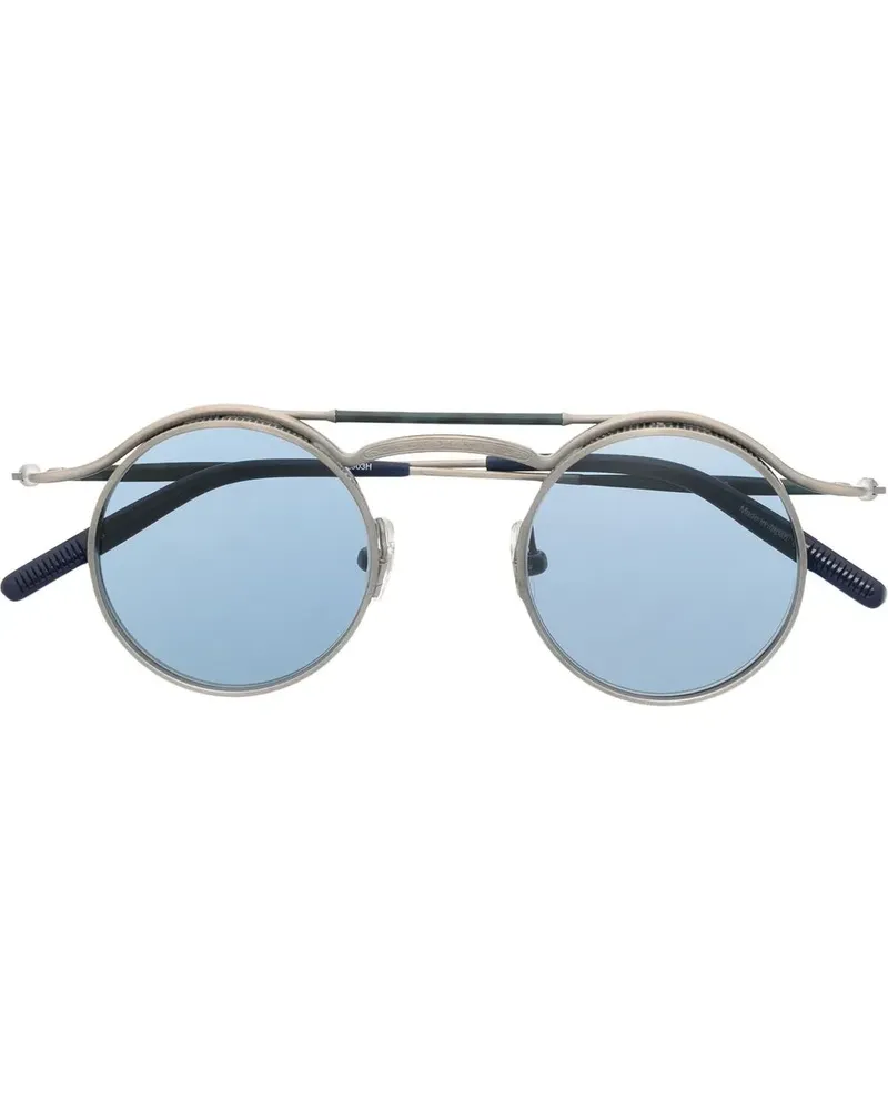 MATSUDA Sonnenbrille mit rundem Gestell - Silber Silber