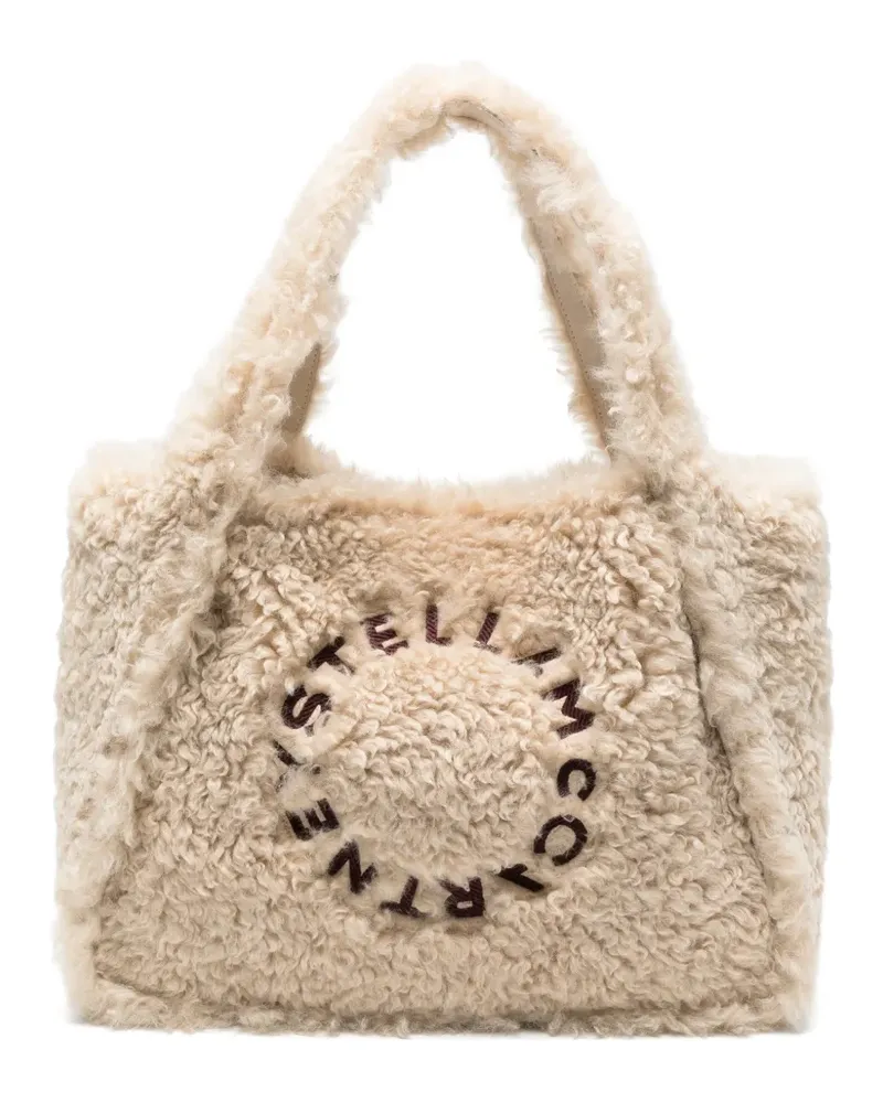 Stella McCartney Stella Tote Bag aus Faux Shearling - Nude Nude
