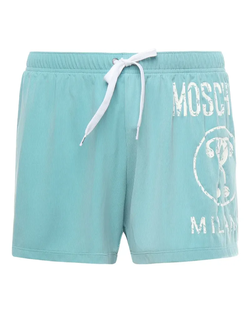 Moschino Badeshorts mit Logo-Print - Blau Blau