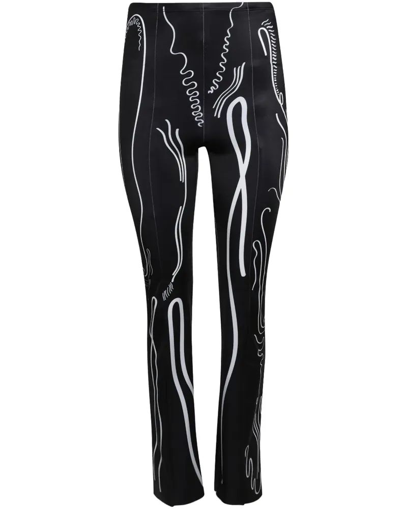 DI PETSA Hose mit Print - Schwarz Schwarz