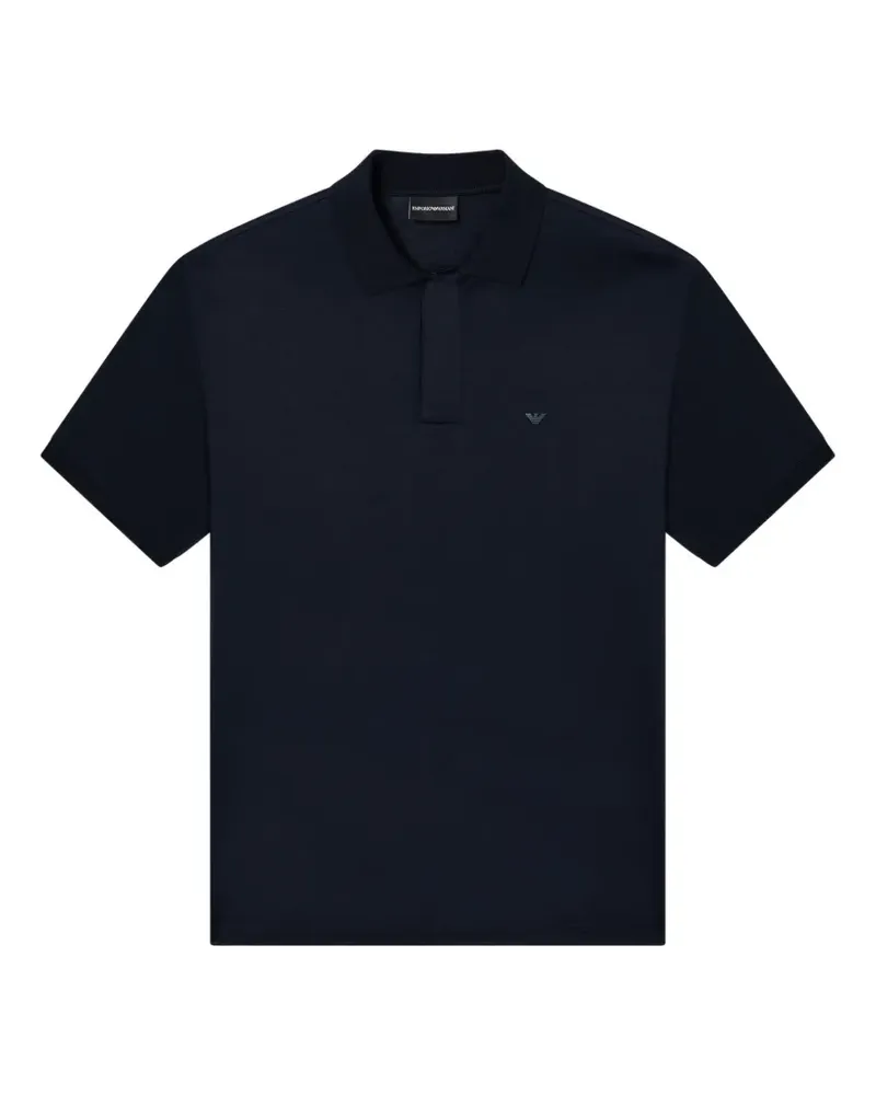 Emporio Armani Travel Essentials Poloshirt aus Jersey - Blau Blau