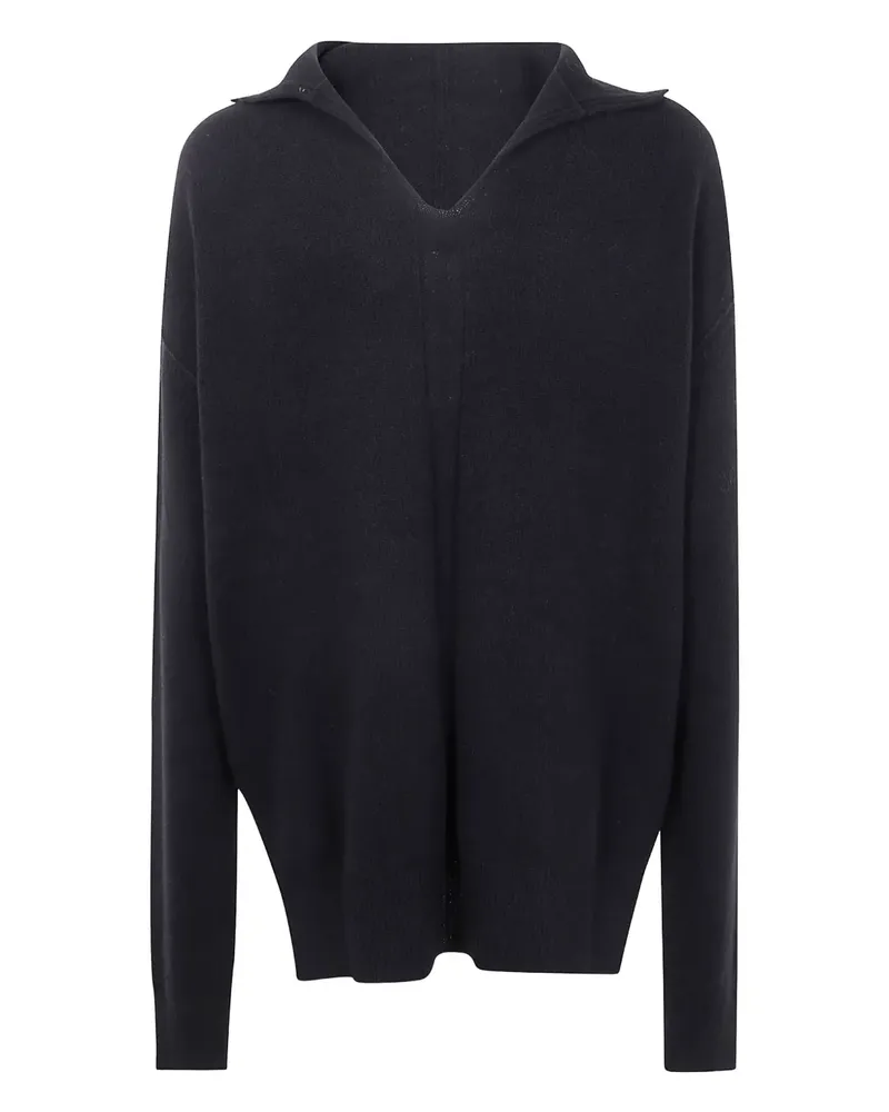 Rick Owens Kaschmirpullover mit Kragen - Schwarz Schwarz