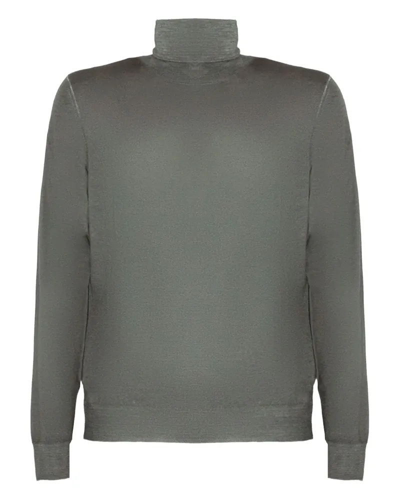 Fedeli Rollkragenpullover mit gerippten Details - Grün Grün