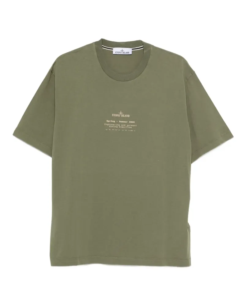 Stone Island logo-print T-shirt - Grün Grün