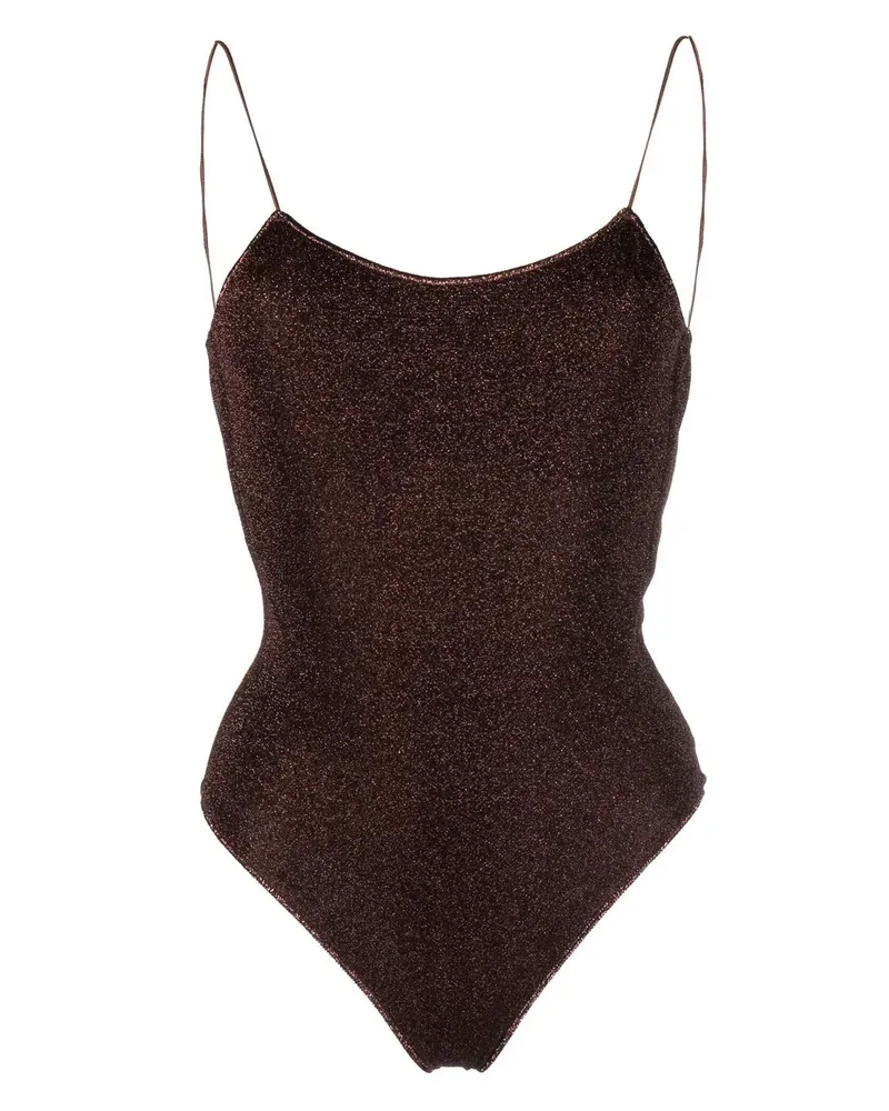 Oséree Badeanzug mit Glanz - Braun Braun