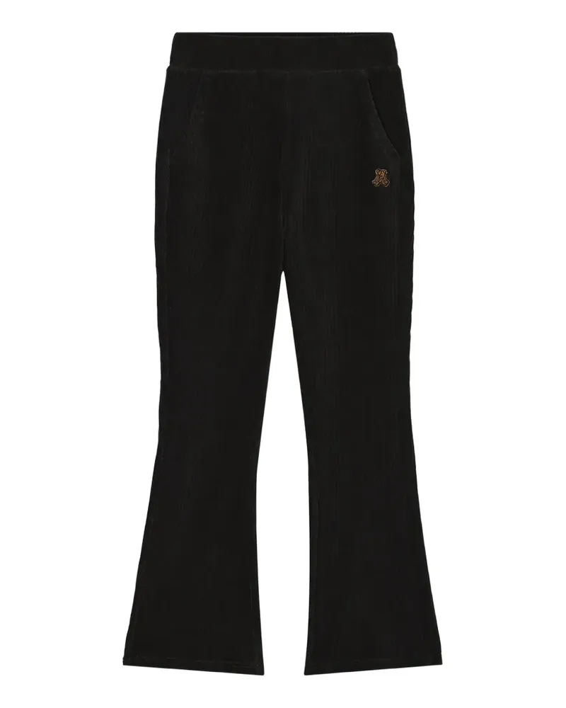 Izzue Ausgestellte Hose mit Cordoptik - Schwarz Schwarz