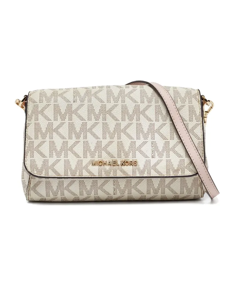 Michael Kors Umhängetasche mit Monogrammmuster - Weiß Weiß