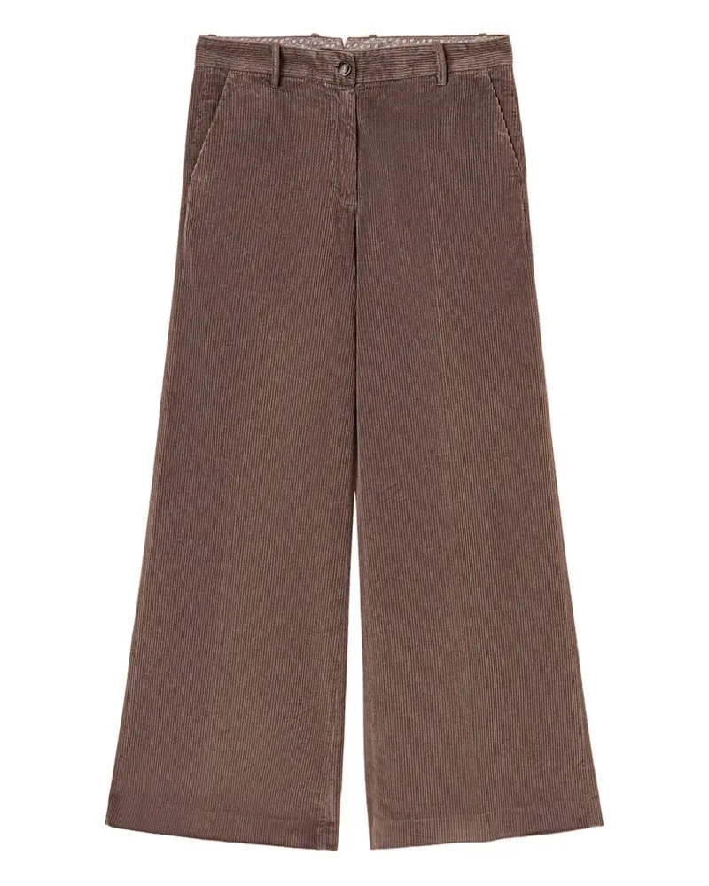 Fedeli corduroy button fastening trousers - Braun Braun