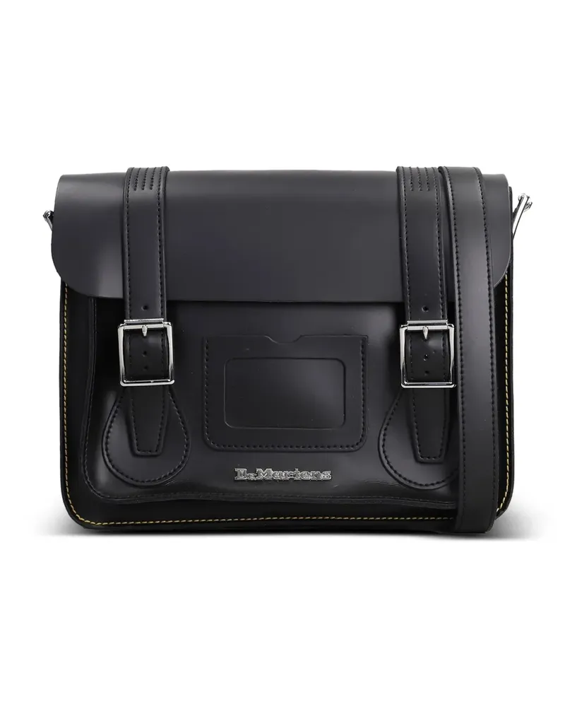 Dr.Martens Schnallenverschluss-Schultertasche mit Kontrastnähten - Schwarz Schwarz