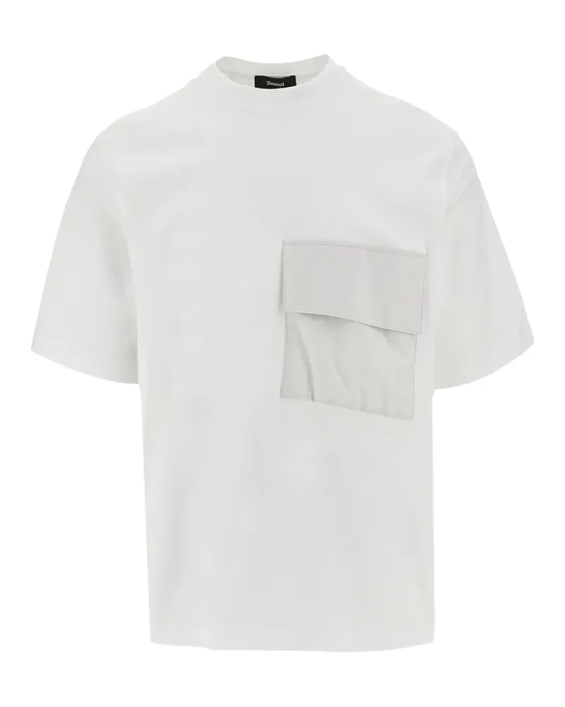 Herno T-Shirt mit Tasche - Weiß Weiß
