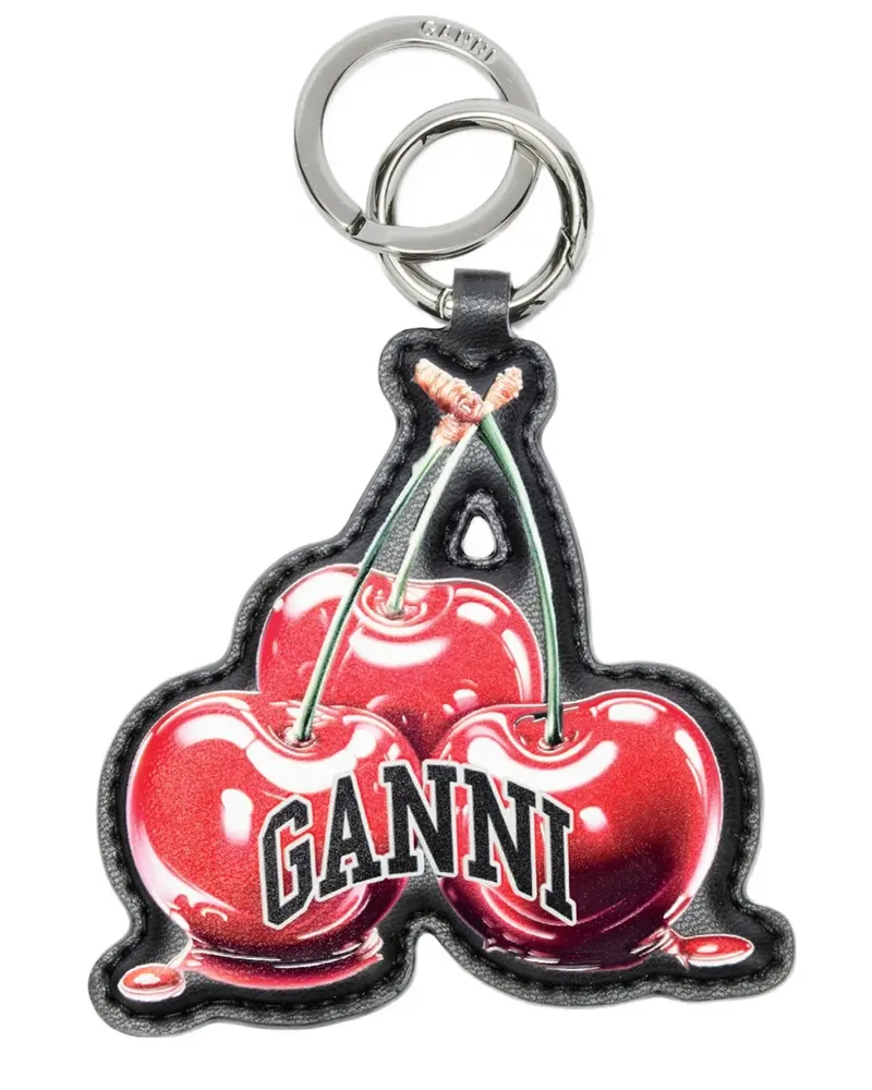 Ganni Schlüsselanhänger mit Kirschen - Schwarz Schwarz