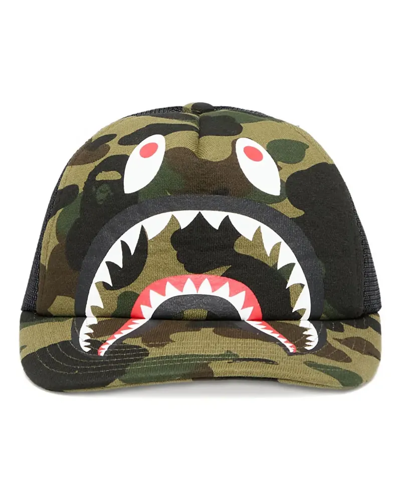 BAPE Camo Shark Mesh-Baseballkappe - Grün Grün