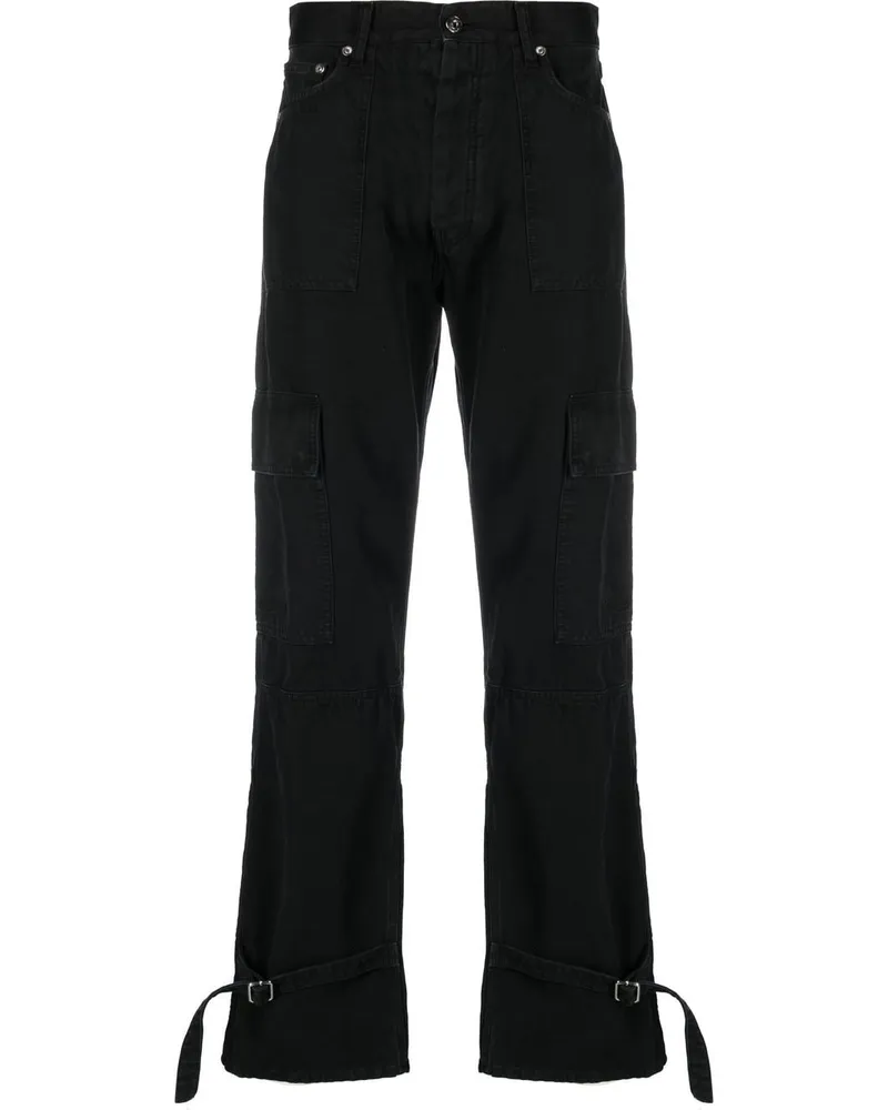 OFF-WHITE Cargohose mit Schnallendetail Schwarz