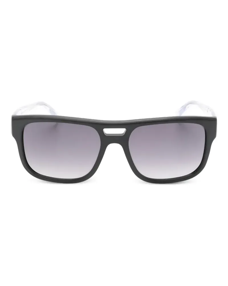 Emporio Armani Sonnenbrille mit eckigem Gestell - Schwarz Schwarz