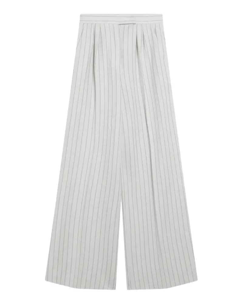 Max Mara pinstriped trousers - Weiß Weiß