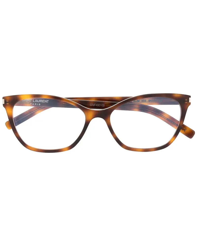 Saint Laurent Brille im Cat-Eye-Design - Braun Braun