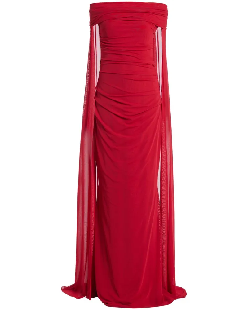 Talbot Runhof Schulterfreies Abendkleid - Rot Rot