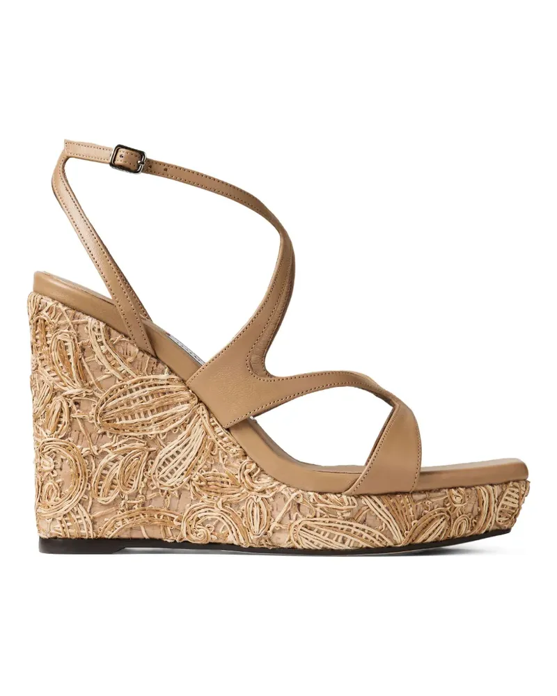 Jimmy Choo Ayla strappy heeled espadrilles - Braun Braun