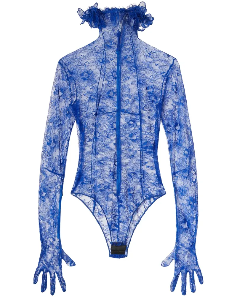 OFF-WHITE Body aus Blumenspitze - Blau Blau