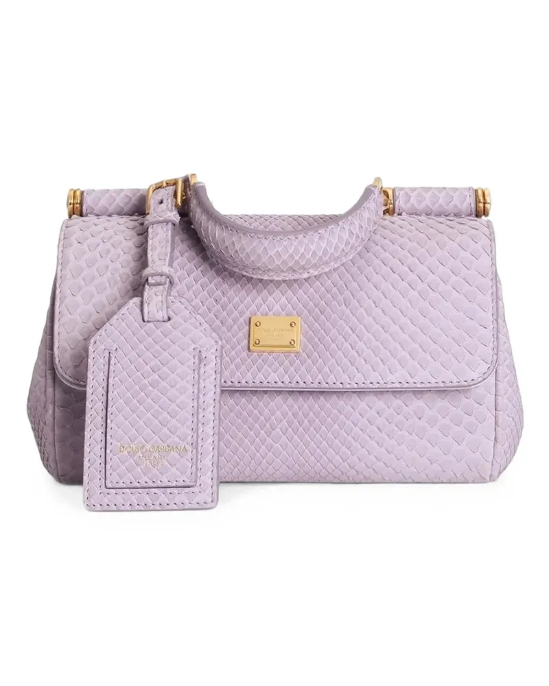 Dolce & Gabbana mini My Sicily handbag in python - Violett Violett