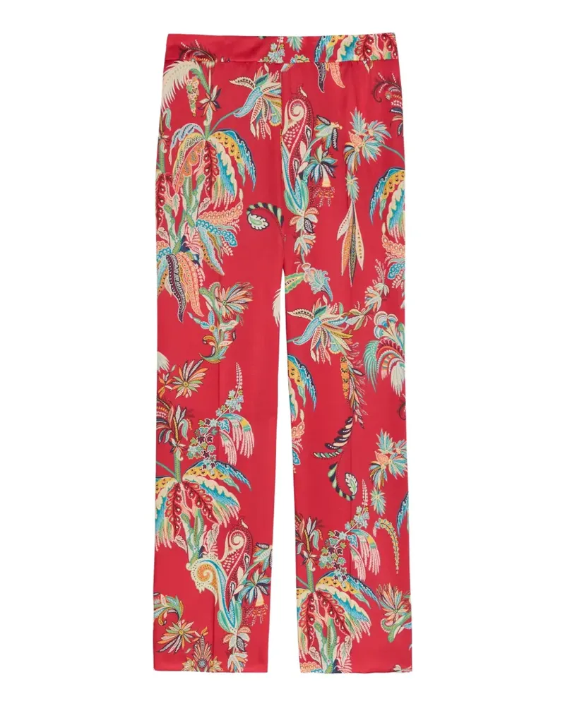 Etro Straight-Leg-Hose mit Print - Rot Rot