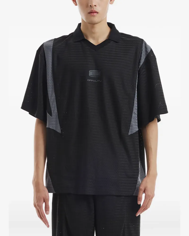 OFF DUTY Slater V-neck T-shirt - Schwarz Schwarz