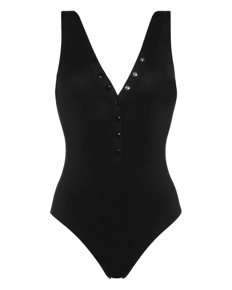 Eres Icône Badeanzug mit geknöpftem Tank - Schwarz Schwarz