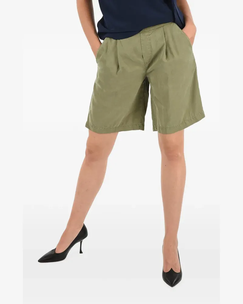 Woolrich Bundfaltenshorts mit elastischem Bund - Grün Grün