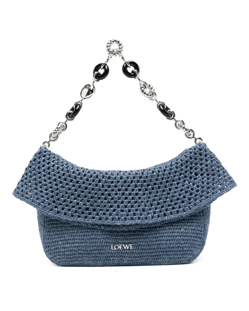 Loewe Paula's Ibiza crochet chain-link shoulder bag - Blau Blau
