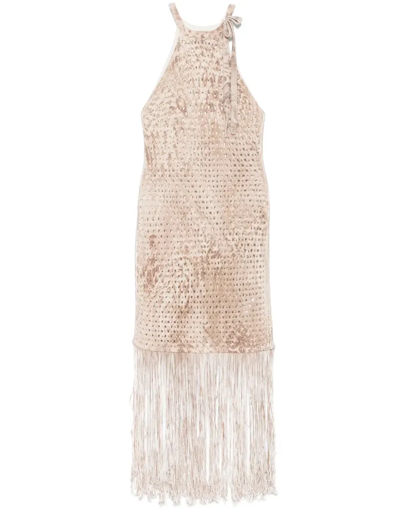 Blumarine Gestricktes Midikleid - Nude Nude