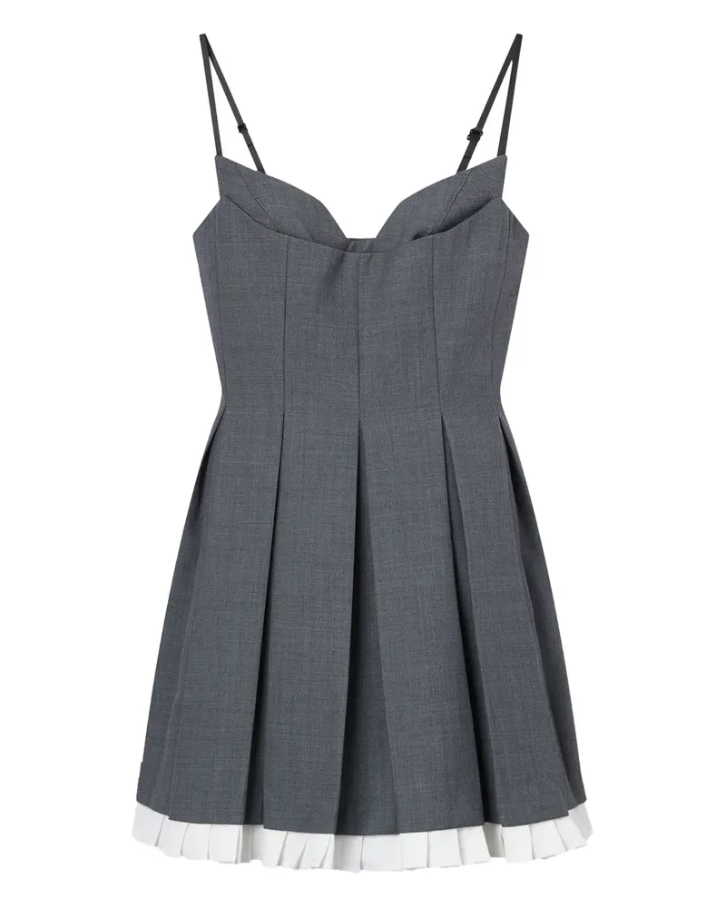 SHUSHU/TONG pleated mini dress - Grau Grau
