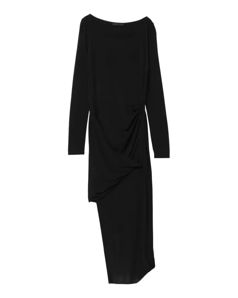Helmut Lang Drapiertes Kleid - Schwarz Schwarz