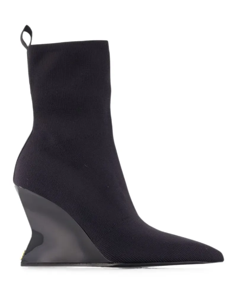 Balmain knitted wedge ankle boots - Schwarz Schwarz