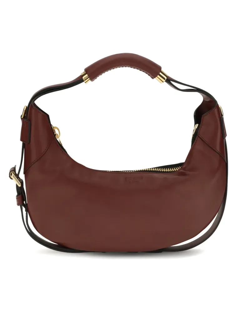 Moschino Schultertasche mit Logo-Prägung - Braun Braun
