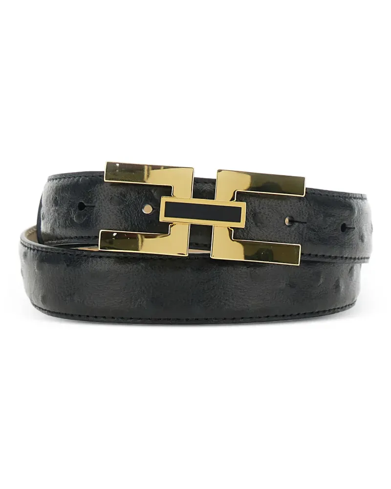 Elisabetta Franchi Gürtel mit Logo-Schnalle - Schwarz Schwarz