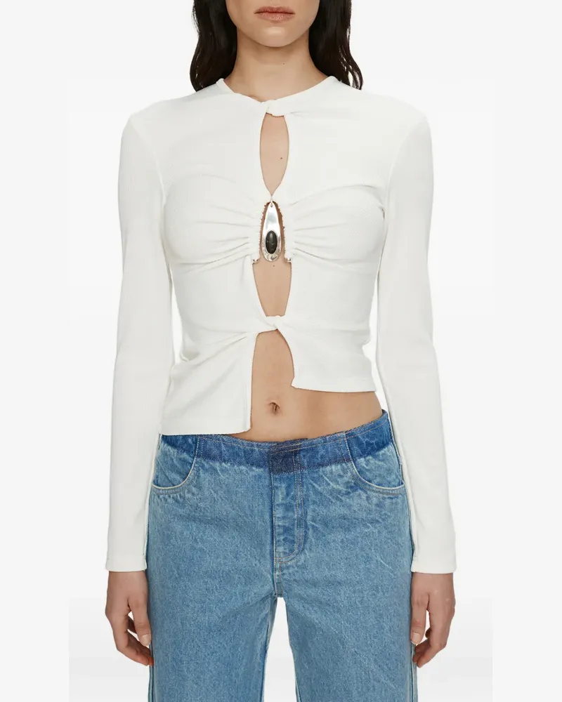 Christopher Esber Langarmshirt mit Kristallanhänger - Blau Blau