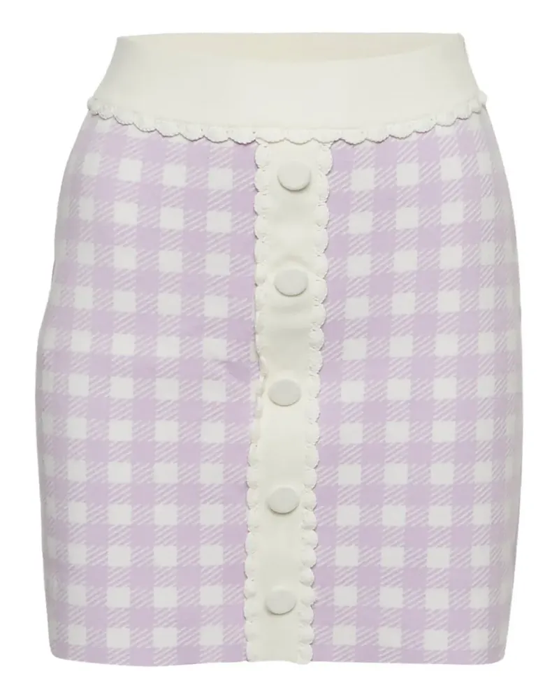 Maje Minirock mit Vichy-Karo - Violett Violett