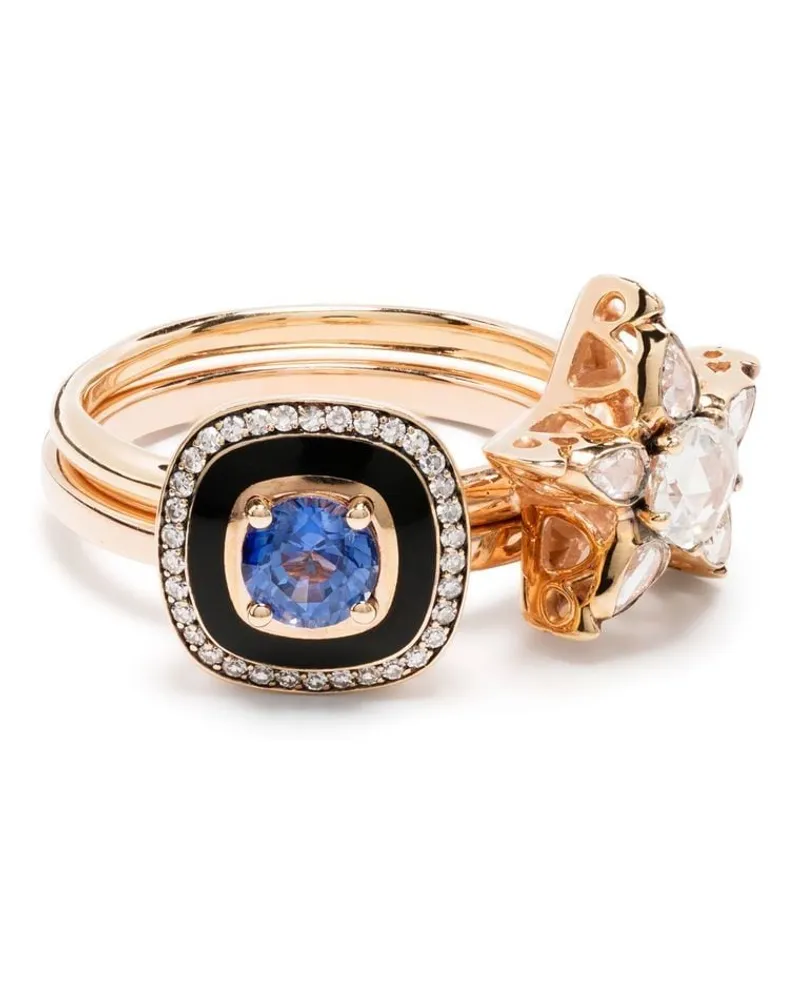 Selim Mouzannar 18kt Rotgoldring mit Diamanten Rosa
