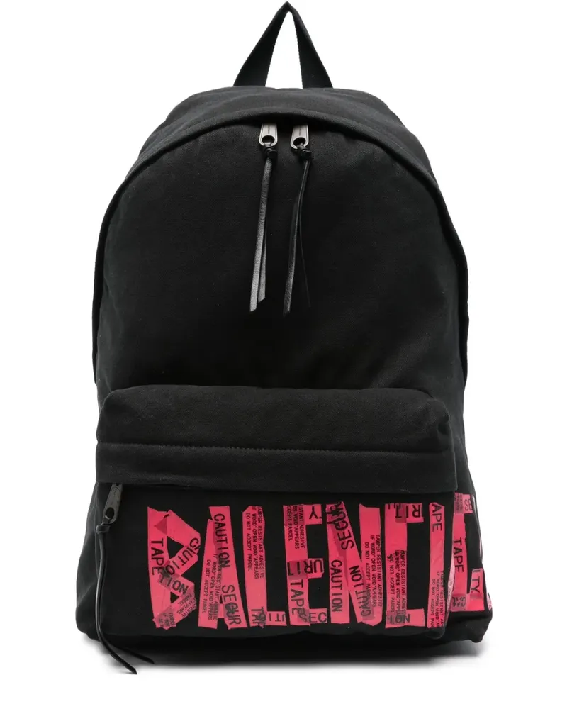 Balenciaga Rucksack mit Logo-Print - Schwarz Schwarz