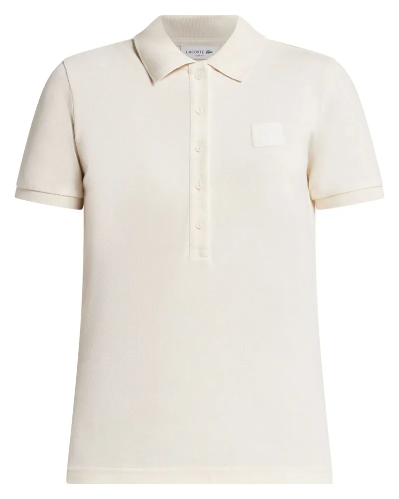 Lacoste Schmales Poloshirt aus Petit-Piqué - Weiß Weiß