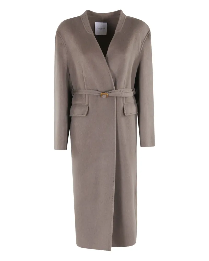 Isabelle Blanche belted single-breasted coat - Nude Nude