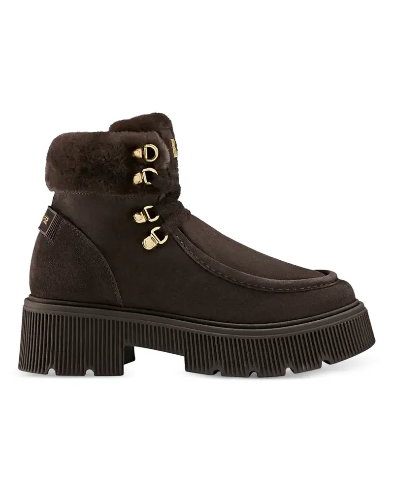Bogner Turin wool-trim platform ankle boots - Braun Braun